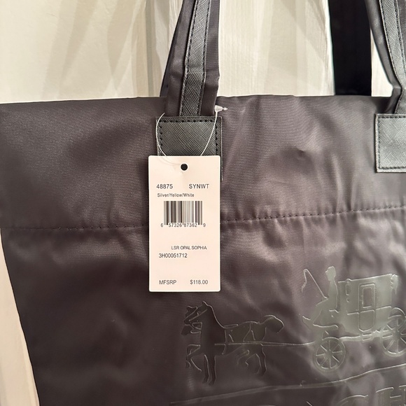 COACH Nylon Shoppers Black Tote Bag - Picture 9 of 9